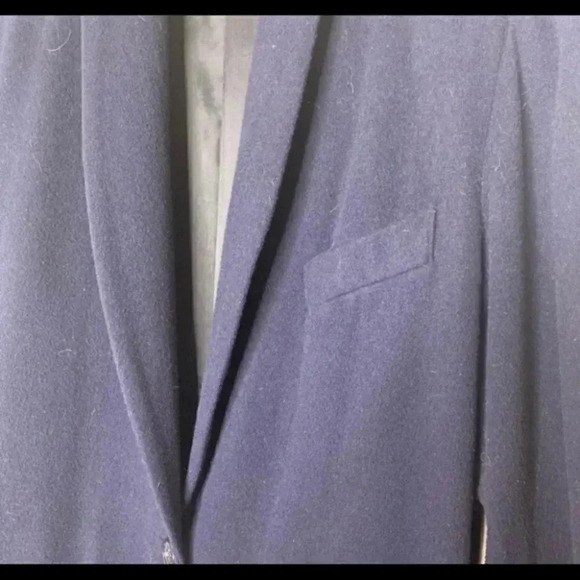 Shin Choi Vintage Oversized Navy Wool Cashmere Blazer Size Medium - Picture 4 of 8